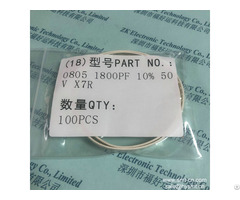 Cctc Capacitor 0805 1800pf 10% 50v X7r Instead 08055c182kat2a Cer Avx Corp