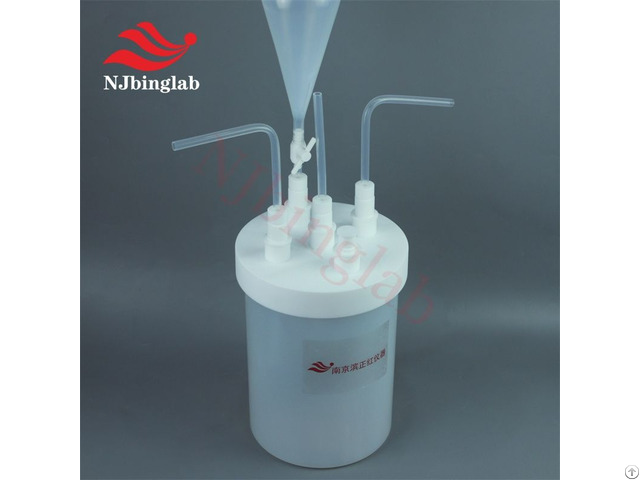 Pfa Large Volume Reaction Vessel With Teflon Threaded Lid