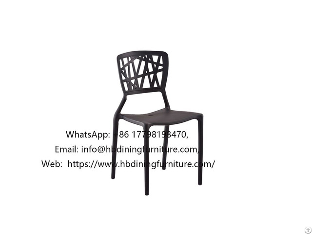 Plastic Black Round Back Dining Chair