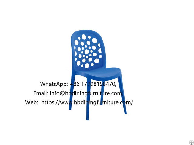 Plastic Blue Round Mesh Dining Chair