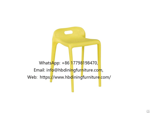 Yellow One Piece Plastic Dining Chair