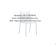 White Environmentally Friendly Plastic Dining Chair