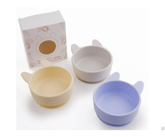 Kids Baby Silicone Food Bowl Plates