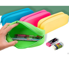 Zipper Silicone Bags Purse Pen Case