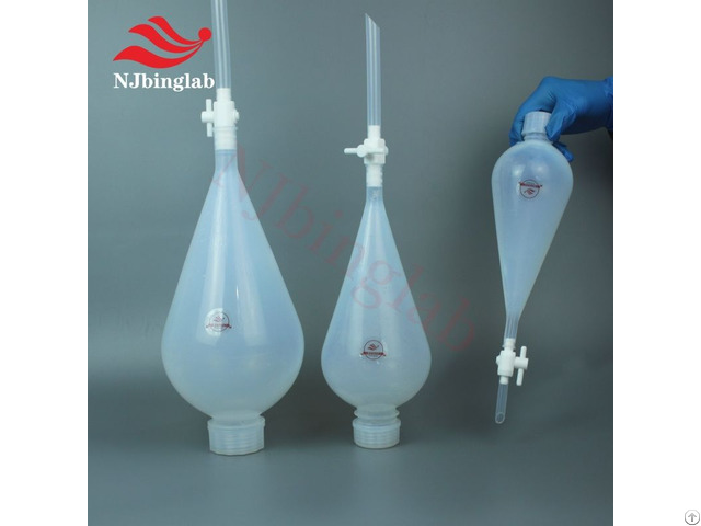 Pfa Large Capacity Separatory Funnel For Separation And Purification