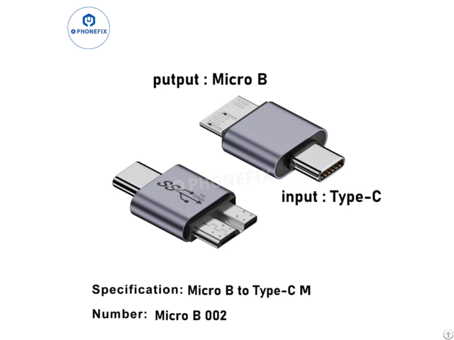 Micro B To Type C Usb A 10gbps Mobile Hard Drive Box Adapter
