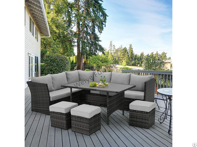 Outdoor Patio Wicker Rattan Sectional Sofa