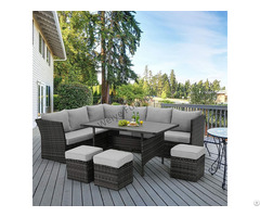 Outdoor Patio Wicker Rattan Sectional Sofa