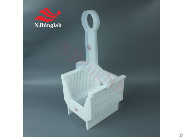 Telfon 8 Inch Wafer Cassette Cleaning Basket With Pfa Handle