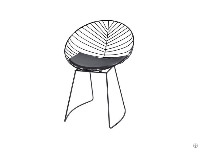 Hollow Wire Chair With Pu Cushion