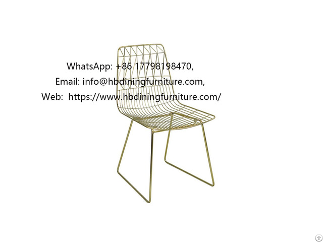 Black Metal Wire Iron Dining Chair