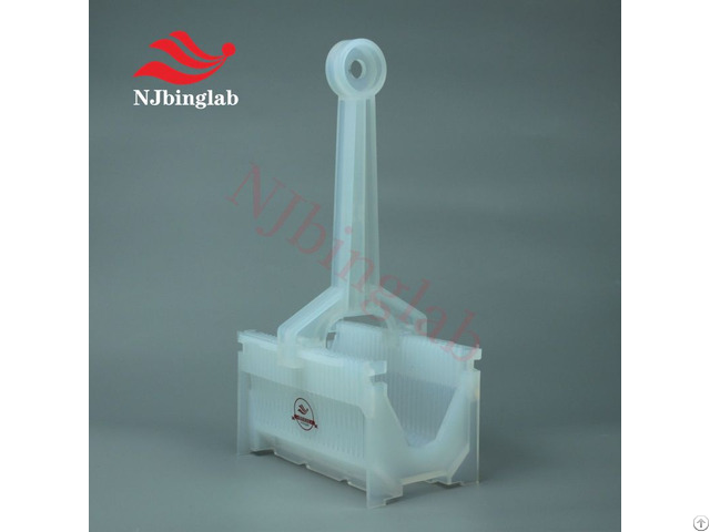 Semiconductor 4inch Silicon Wafer Cassette Pfa Cleaning Basket With Handle