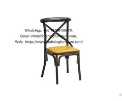 Rustic Metal Frame With Upholstered Chair