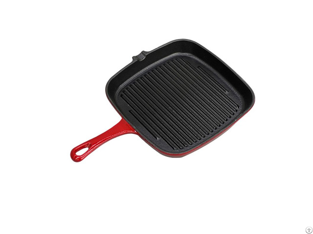 As P24 Enameled Cast Iron Square Grill Pan