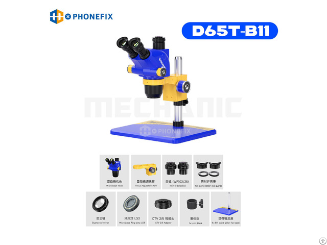 Mechanic D65t B11 Trinocular Microscope For Phone Repair Teaching