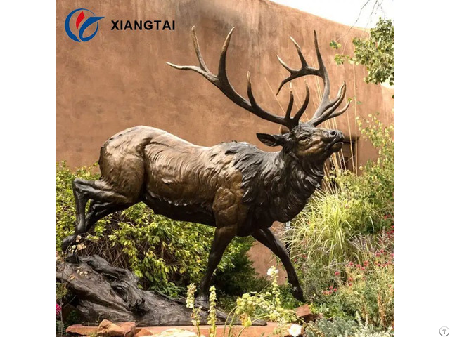 Bronze Elk Sculptures Suitable For Placement In Gardens