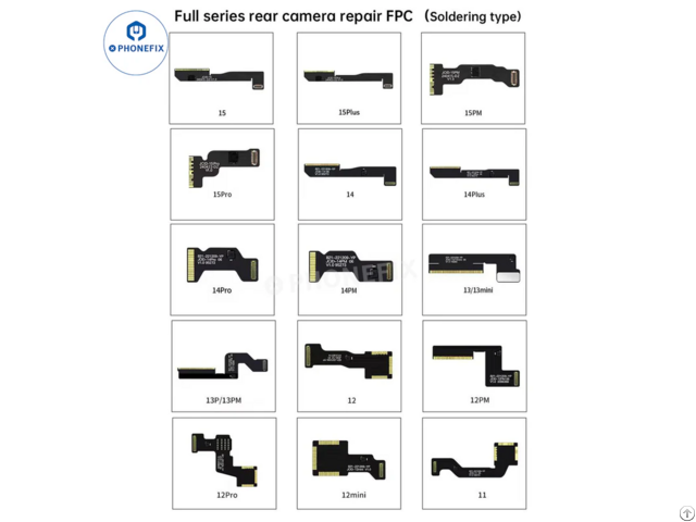 Jcid Rear Camera Repair Fpc Cable For Iphone 11 15 Pro Max 15pcs