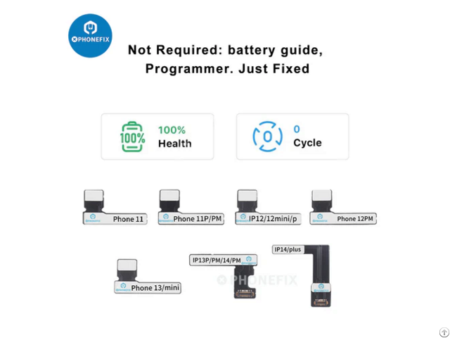 Phonefix External Battery Repair Fpc Flex Cable For Iphone 11 14 Pro Max 7pcs
