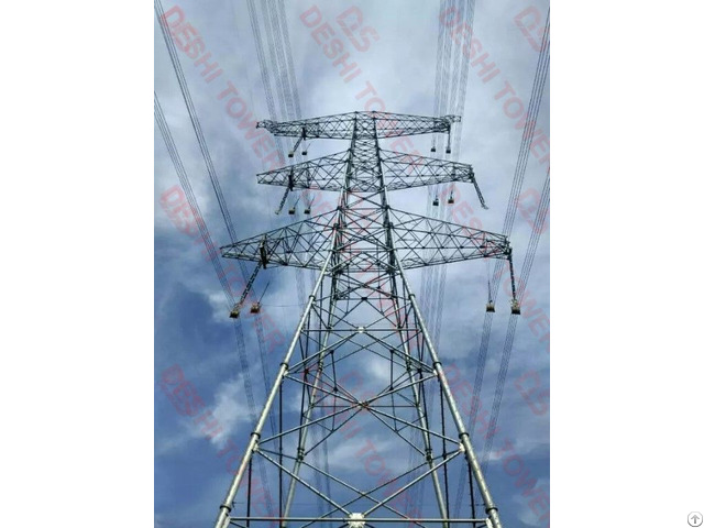 Transmission Line Lattice Steel Tower