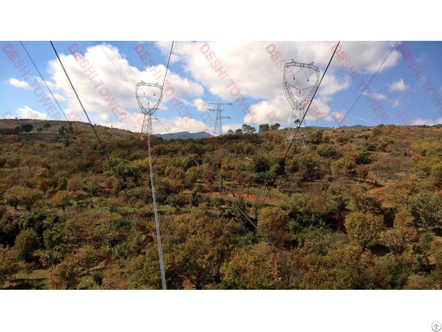 Guyed Lattice Transmission Tower