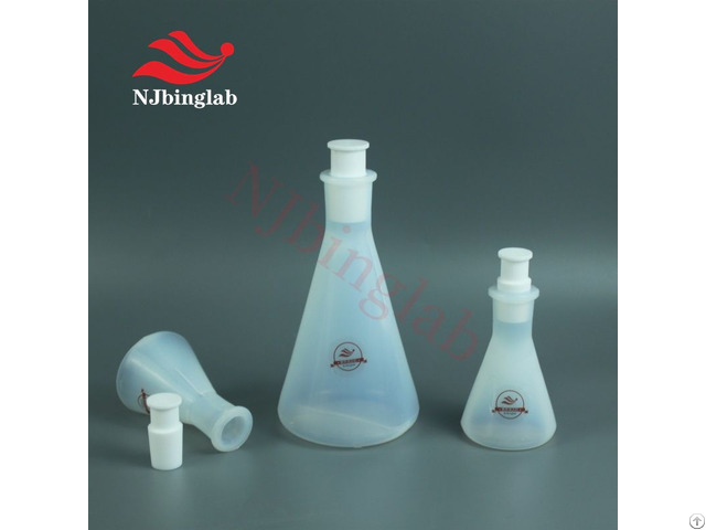 Pfa High Purity Conical Flask Titration Reaction Vessel
