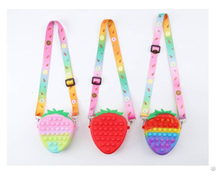 Strawberry Dimple Bubble Crossbody Bag For Kids