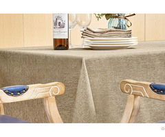 Cationic Yang Dyed Polyester Tablecloth Mocha