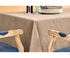 Cationic Yang Dyed Polyester Tablecloth Flaxen