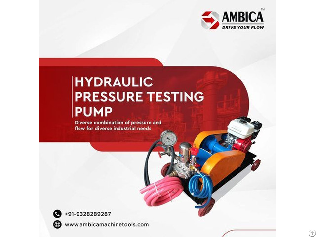 Hydro Test Pump Manufacturer