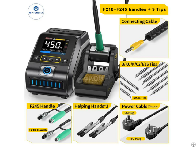 Fnirsi Dws 200 200w Soldering Station With T210 T245 Handle