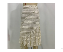 Cid3784 Knitted Patchwork Midi Skirt