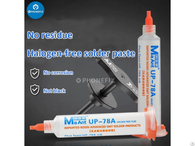Maant Halogen Free Smt Solder Paste Flux With Alloy Tube Welding Tool