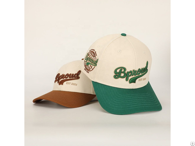 Custom Cotton 6 Panel Embroidery Logo Baseball Cap