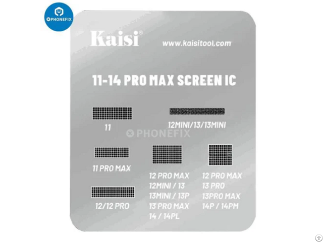 Kaisi Lcd Screen Ic Bga Reballing Stencil For Iphone 11 14 Pro Max