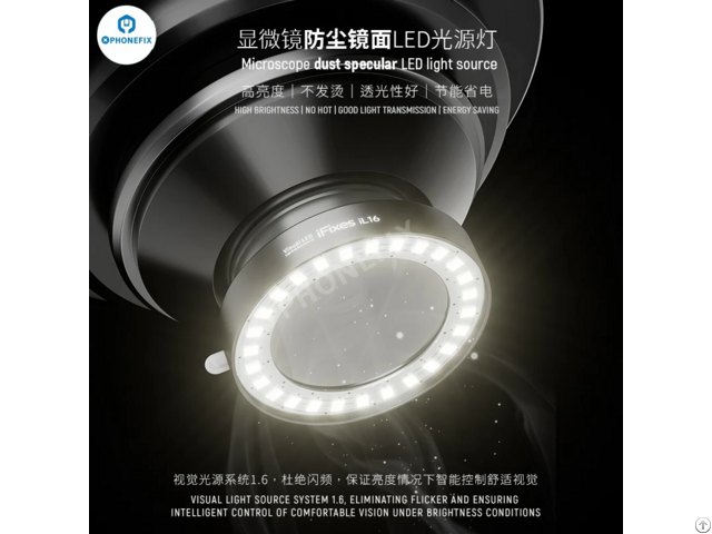 Ifixes Il16 Microscope Light Dust Proof Mirror Led Lamp Source