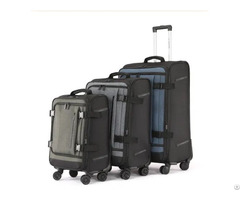 Good Quality Nylon Material 4 Double Wheels 3pcs Luggage Set