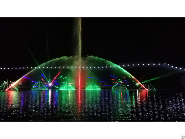 Qinghai Guide Water Park Music Fountain With Laser Projection China