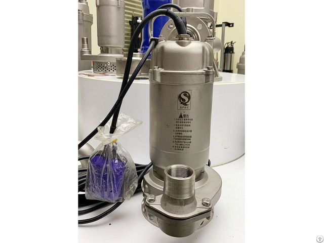 Ss Submersible Sewage Pump With Floating Switch
