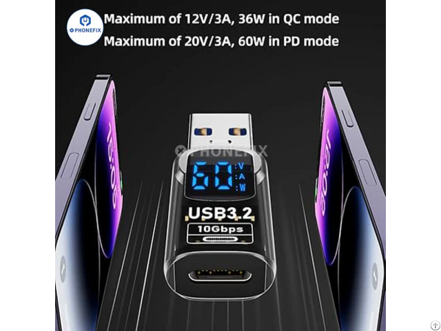 Digital Display Type C Usb 3 2 Mobile Phone Laptop Adapter