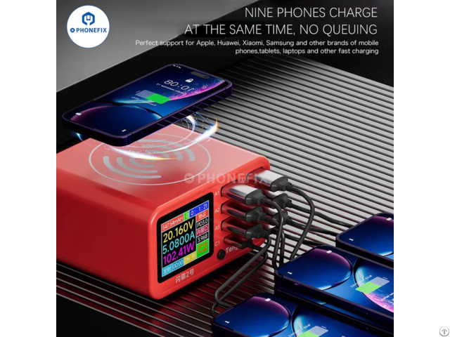 Wireless Charger 8 Ports Fast Charging Station For Phone Laptop