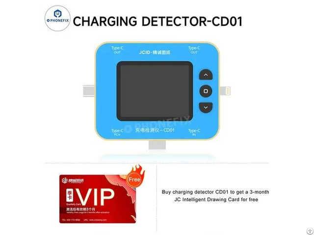 Jcid Cd01 Type C Phone Port Charging Detector With Jc Drawing