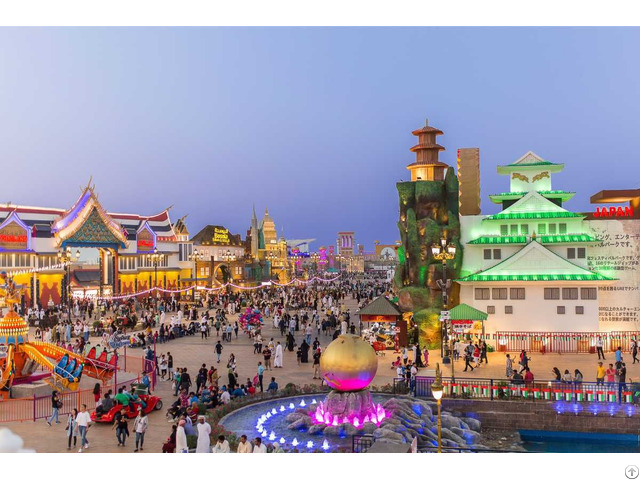 750m Canal Fountain Dubai Global Village Interactive Fountains