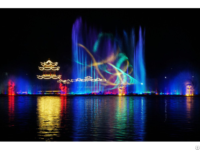 China’s Cultural Park Spectacular Laser And Water Screen Projection Music Fountain Show