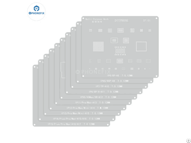 Silver Bga Reballing Stencil Template For Iphone 6 15 Pro Max