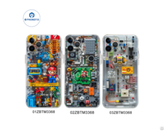 For Iphone 12 16 Pro Max Creative Mario Cartoon Transparent Phone Case