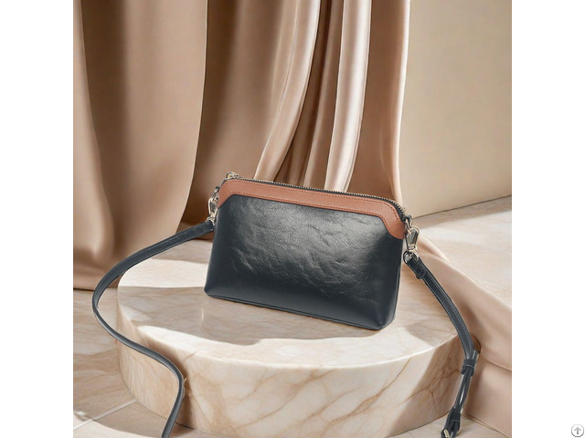 Black Leather Crossbody Bag