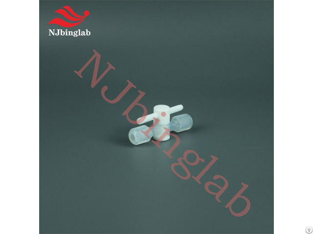 Njbinglab Pfa Stopcock Valve 2 Way 1 4 Turn For Lab