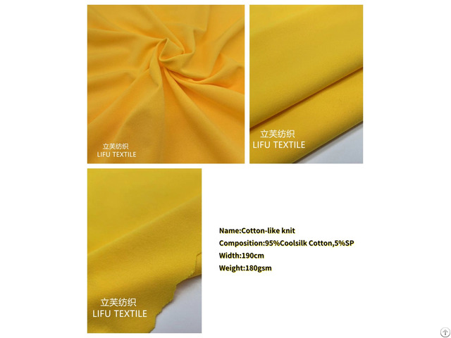 Knitted Fabric Cotton Like Cloth Hot Sell Moisture Wicking