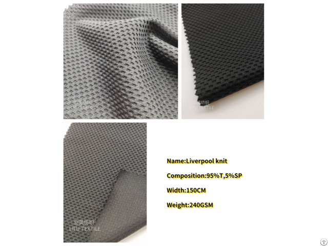 Knitted Fabric Liverpool Hot Sell Sport Wear