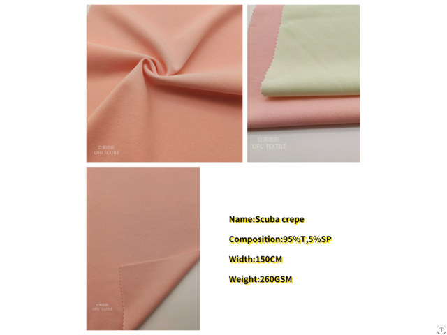 Knitted Fabric Scuba Crepe Twisted Hot Sell Sport Wear